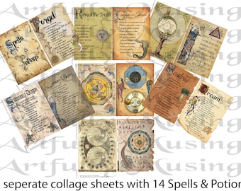 Printable Spell Book Cover Potion Making Instant Download - Etsy Australia