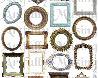 Mini Picture Frames #1 Collage Sheet- Digital Printable - Instant Download (3007)