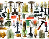 CANDLES Halloween 1/2 Collage Sheet- Digital Printable - Instant Download (2241)