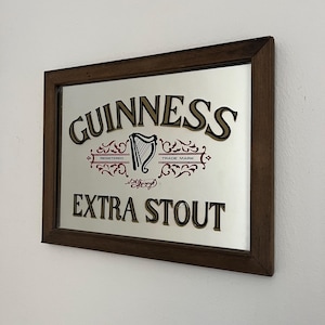 Vintage Guinness Mirror - Etsy