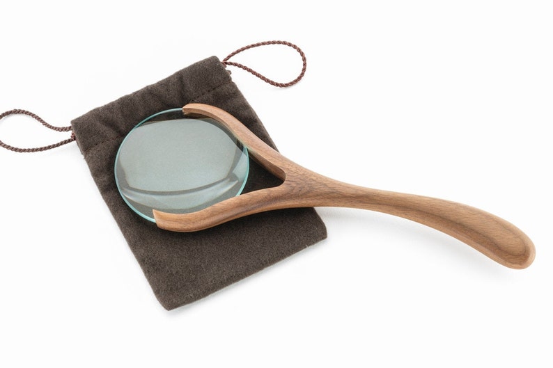 walnut magnifying glass