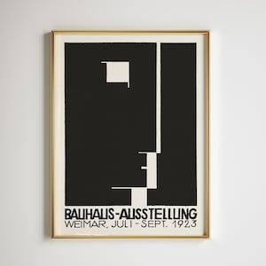 Impresión de la exposición Bauhaus Face / Póster de Weimar / Arte en blanco y negro / Descarga digital