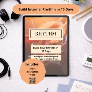 10-daagse ritmewerkboek oefengids voor beginners, drumstel niet nodig, gemakkelijke dagelijkse timing en hartslagtraining voor kinderen