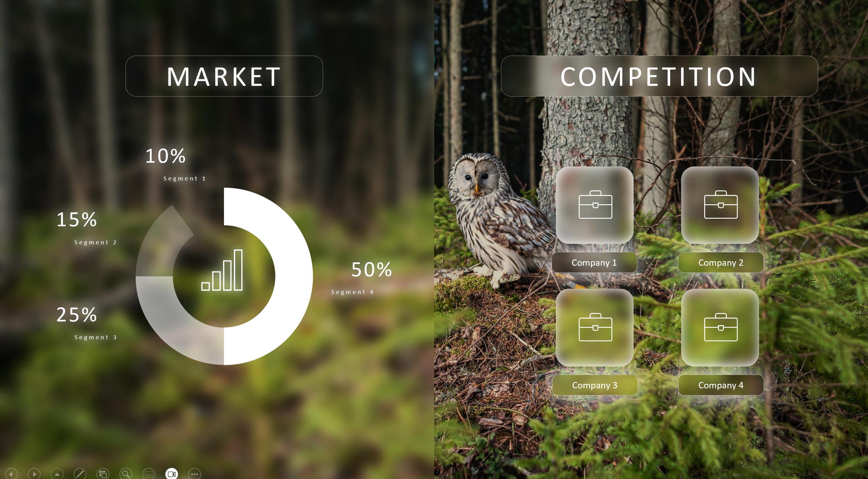 Glassmorphism PowerPoint Template | Interactive Hover Zoom Presentation ...