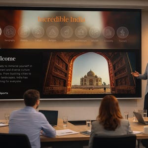 Interactive Menu PowerPoint Template | Editable Geography, Cultural & History Presentation | Hyperlinked Menu PPT