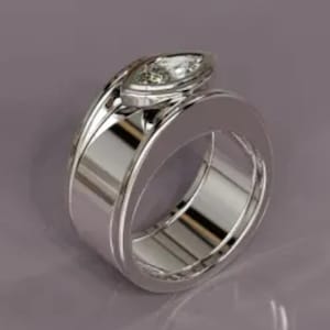 Oura Ring Cover Protector Silver Moissanite Liquid Metal Wavy Stacking Smart Jewelry Organic Abstract