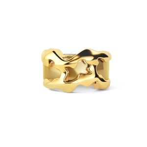 Oura Ring 5 Cover Solid Gold Gehämmert Band Smart Tracker Charm Luxus Spacer