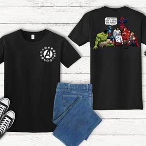 Avengers Shirt – With Power Comes Responsibility – Faith And Comics image 3