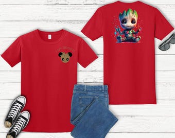 Baby Groot Watercolor Graphic Tee | Guardians Galaxy Unisex Adult T-Shirt