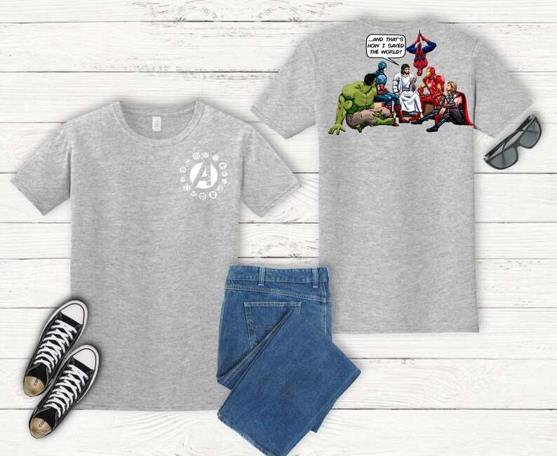 Avengers Shirt – With Power Comes Responsibility – Faith And Comics image 7