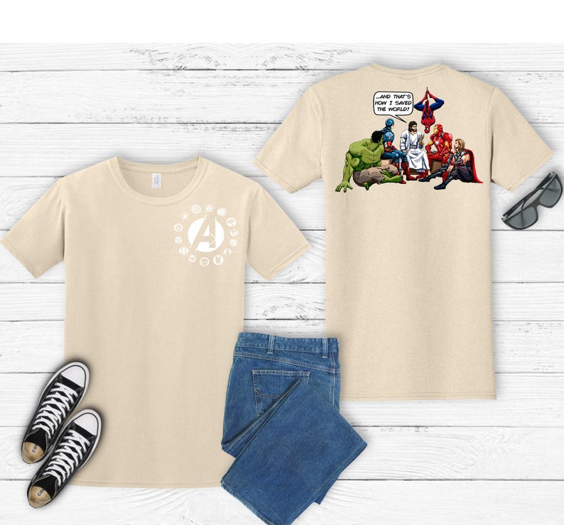 Avengers Shirt – With Power Comes Responsibility – Faith And Comics image 5