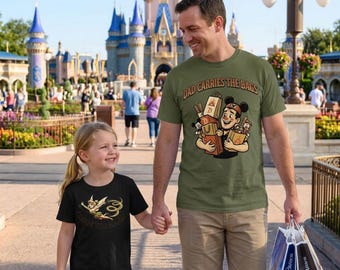 Dad Carries The Bags She Carries The Magic Shirt | Father Daughter Disney Matching Set | Disney Dad Tee | Disney Girl Shirt | Disney Trip
