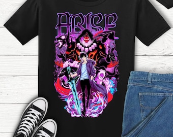 Solo Leveling Arise Sung Jin-Woo T-Shirt | Shadow Monarch Anime Graphic Tee