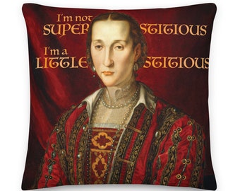 I'm a Little Stitious The Office Baroque Painting Premium Pillow