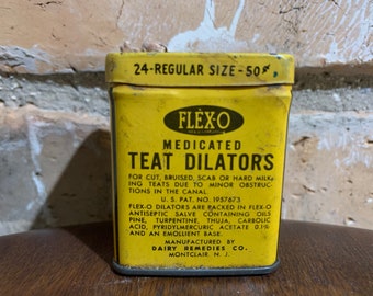 Flex-O Teat Dilators - Antique Tin