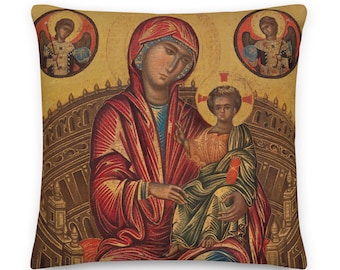 Madonna and Child Painting Almohada Premium