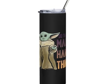 Baby Yoda Magic Hand // Vaso de acero inoxidable