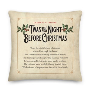Twas the Night Victorian Vintage Pillow