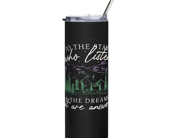 Sarah J Maas Una corte de espinas y rosas // Vaso de acero inoxidable