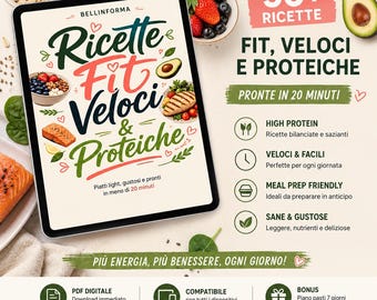 Fit Protein Cookbook PDF | 50+ Quick and Healthy Recipes | Meal Prep & Meal Plan Ebook | Digital Download Bellinforma