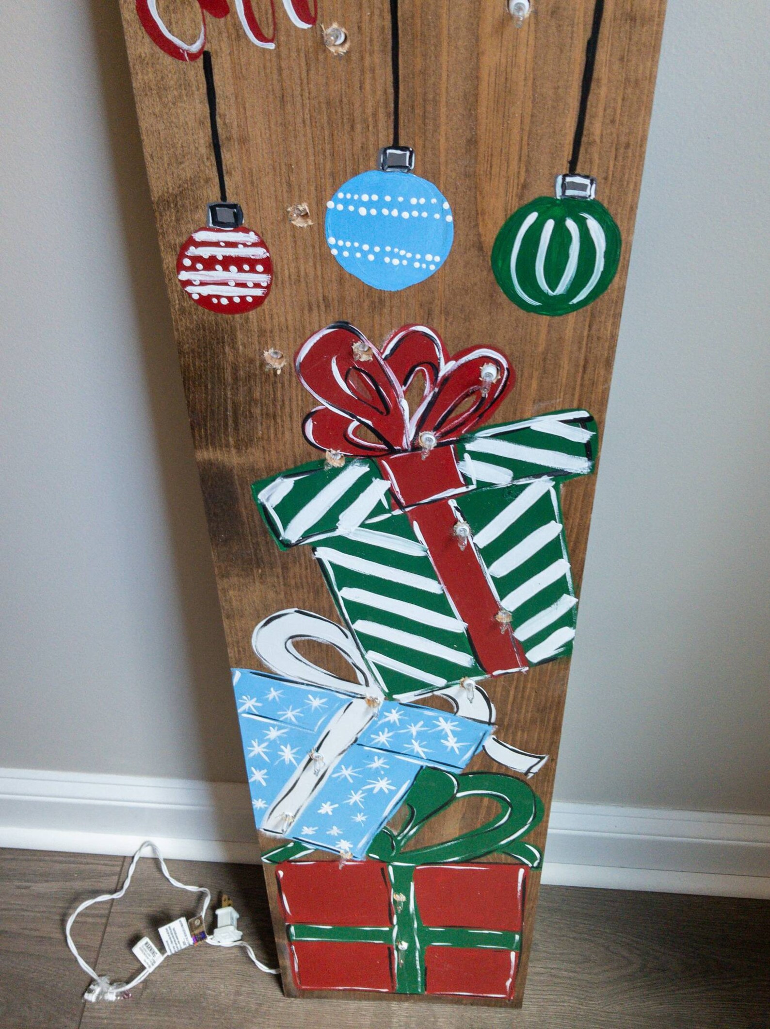 Christmas Porch Leanerchristmas Lighted Signmerry Christmas Etsy