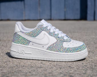 Custom Rhinestone Air Force 1 Sneakers | Hand-Embellished Couture
