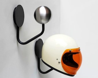 Soporte para casco de latón macizo – Soporte de pared para motocicleta, soporte de mesa, estante minimalista
