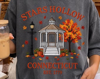 Stars Hollow png, Gilmore Inspired png, Cozy Fall PNG, Connecticut Fall Design, Autumn Town png, Coffee Lover png, Gilmore Designs