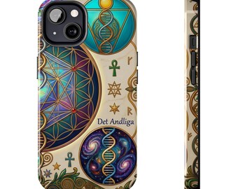Funda para teléfono Galaxy de Geometría Sagrada / Protección con Arte de ADN Cósmico (iPhone Serie 17)