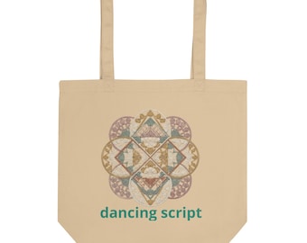 Bolso tote de algodón orgánico con estampado de mandala estilo boho