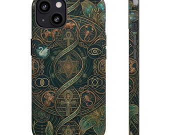 Funda para teléfono con símbolos de alquimia mística / Fundas resistentes