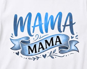 Paquete de diseño de camisetas para mamá: 7 colores, JPG de alta resolución (descarga digital)