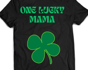 Mamá afortunada retro SVG, trébol del Día de San Patricio PNG (descarga digital)