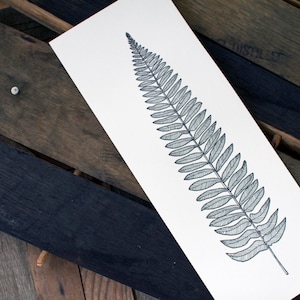 Fern Illustration Letterpress Art Print