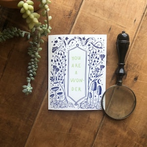 You Are A Wonder Letterpress Handmade Friendship Card