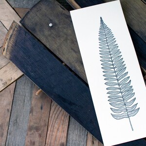 Fern Illustration Letterpress Art Print - Etsy