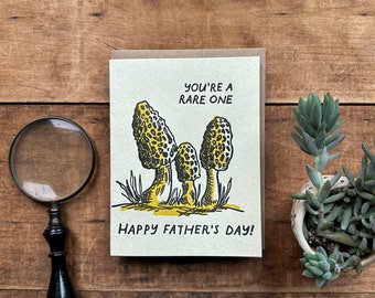 Morel Mushroom Father's Day Letterpress Card