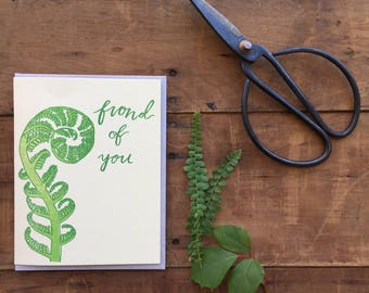 Tarjeta tipográfica Frond Of You