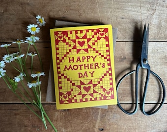 Mother's Day Quilt Letterpress Card