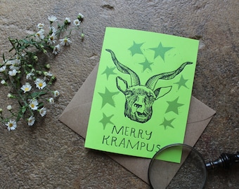 Merry Krampus letterpress card