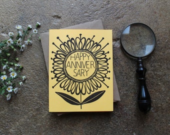 Happy Anniversary Letterpress greeting card