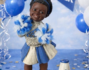 Martha Holcombe "Star" Figurine 1996 African American Cheerleader God Is Love Black Americana Southern Art Collectible #20 Vintage Decor EB2