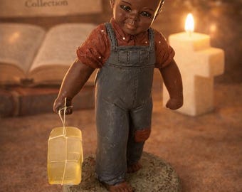 Martha Holcombe Jesse #292 Figurine – "God Is Love" Collection Vintage Christian Collectible Statue Inspirational Black Faith Home Decor EB1