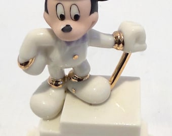 大型ディズニー ミッキー＆ミニーマウス オルゴール付き磁器製ゼンマイ