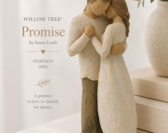 Willow Tree Promise Figurine by Susan Lordi, Demdaco 2003 Couple Sculpture Romantic Gift Wedding Present