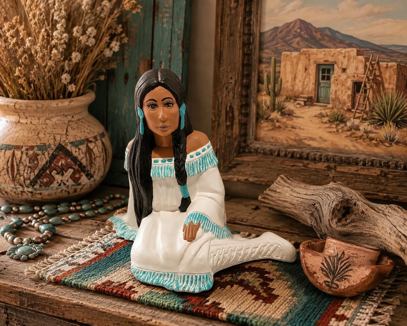Native American Woman Statue - Etsy