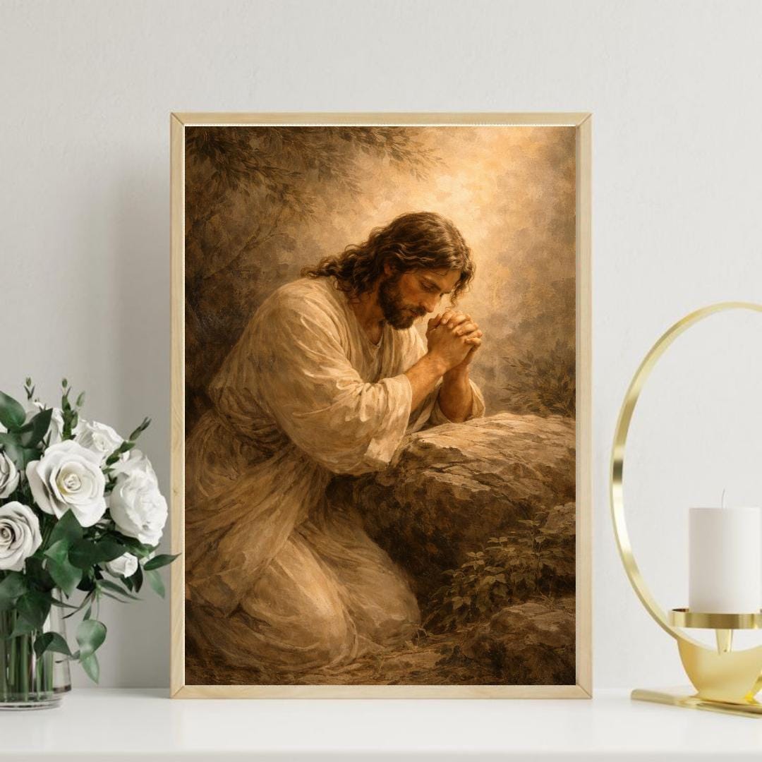 Jesus Praying Garden of Gethsemane Christian Art (digital Download) - Etsy