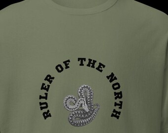 Ruler of the North - Funny Snake Illustration Shirt - Classic Unisex Tee - Snake Lover Gift - Everyday Graphic Tee - Viper - Vipera Berus