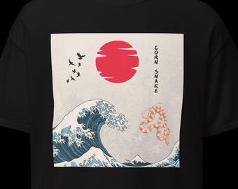 Orientalny wąż zbożowy - Zabawna koszulka z ilustracją węża - Klasyczny t-shirt unisex - Prezent dla miłośnika węży - Koszulka z grafiką na co dzień