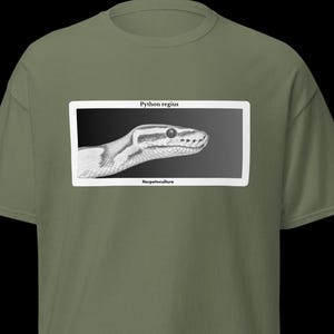 Python regius - Camiseta con ilustración de serpiente divertida - Camiseta unisex clásica - Regalo para amantes de las serpientes - Camiseta gráfica para todos los días